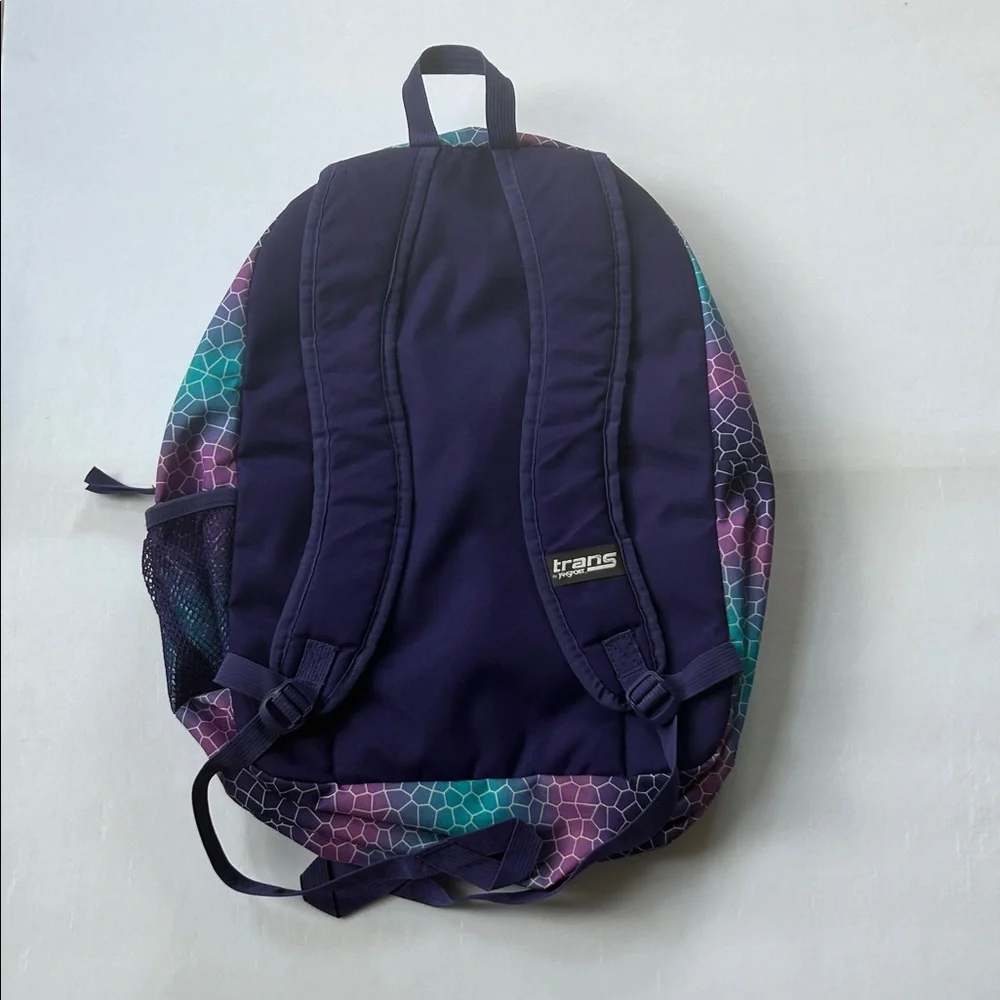 Jansport Trans Multicolor Backpack Scale/Tile Pattern Purple, Pink & Turquoise